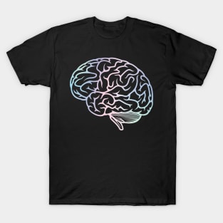 Beautiful Brain Holographic Pastel Neuroscience T-Shirt